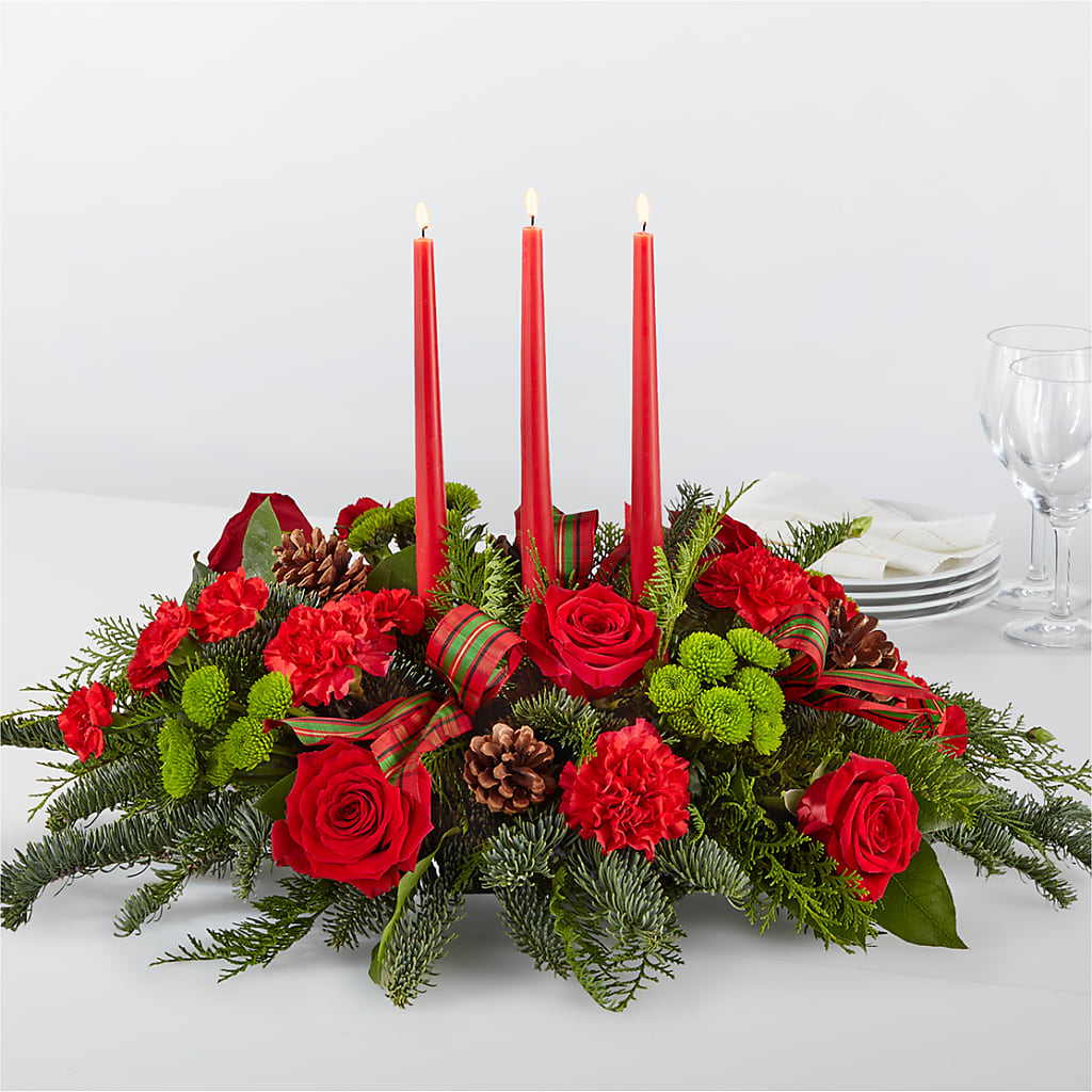 By the Candlelight Centerpiece – BUZ N' BEE FLORIST GIFT & NURSERY, Clinton LA