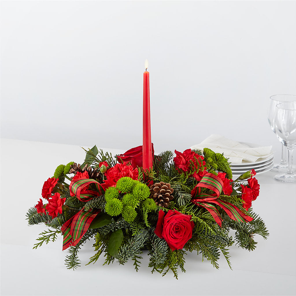 By the Candlelight Centerpiece – BUZ N' BEE FLORIST GIFT & NURSERY, Clinton LA