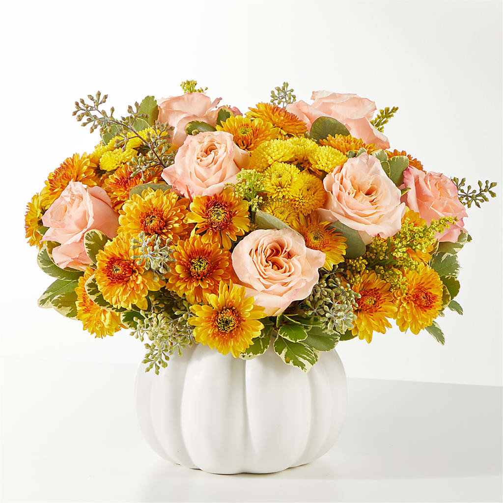 Peachy Pumpkin – BUZ N' BEE FLORIST GIFT & NURSERY, Clinton LA