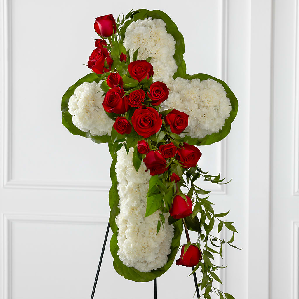 Floral Cross Easel – BUZ N' BEE FLORIST GIFT & NURSERY, Clinton LA