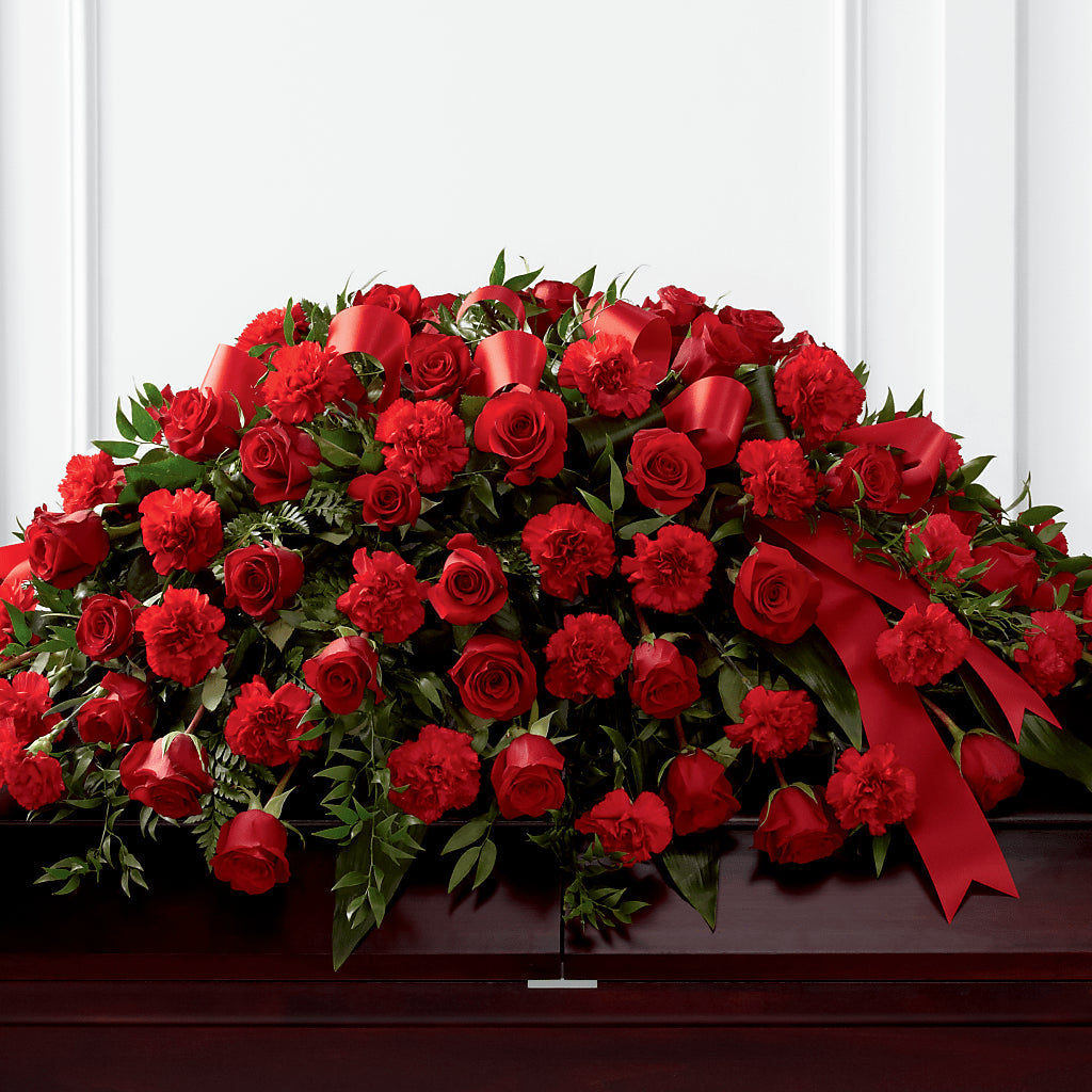 Tribute of Life Casket Spray – BUZ N' BEE FLORIST GIFT & NURSERY, Clinton LA