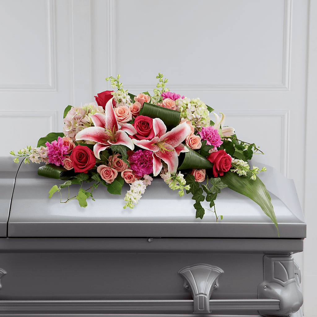 Splendid Grace Casket Spray – BUZ N' BEE FLORIST GIFT & NURSERY, Clinton LA