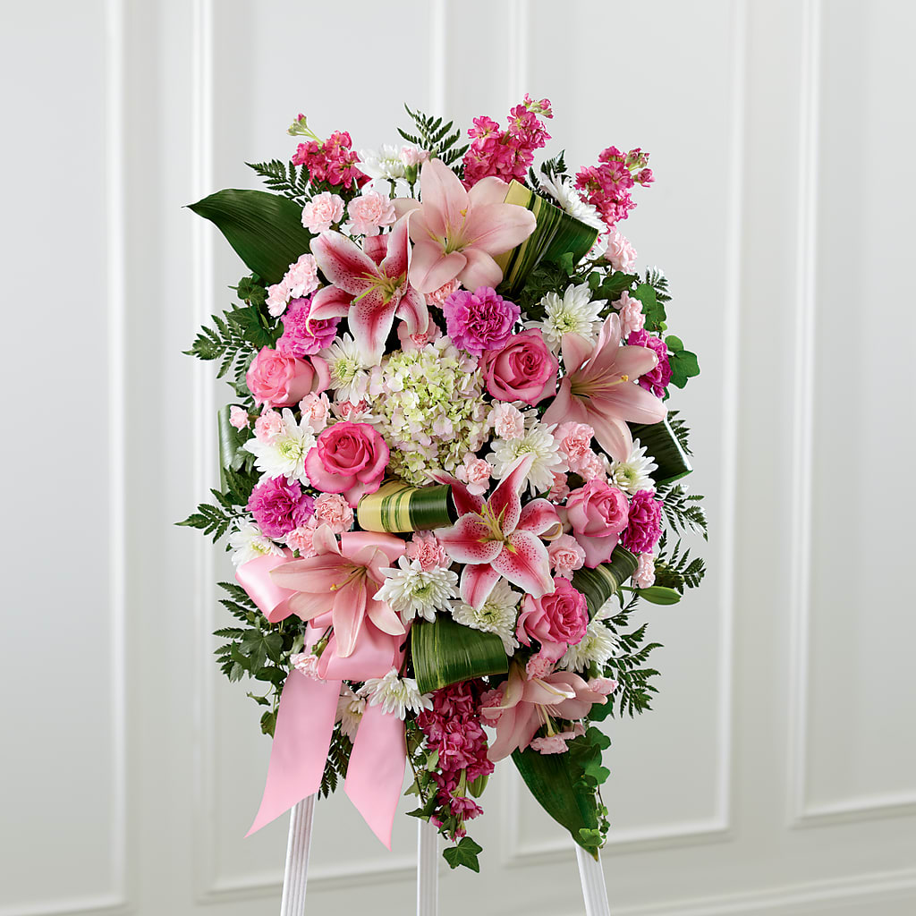 Comforting Standing Spray – BUZ N' BEE FLORIST GIFT & NURSERY, Clinton LA