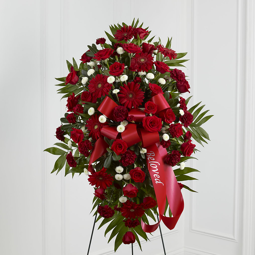 Treasured Memories Standing Spray – BUZ N' BEE FLORIST GIFT & NURSERY, Clinton LA