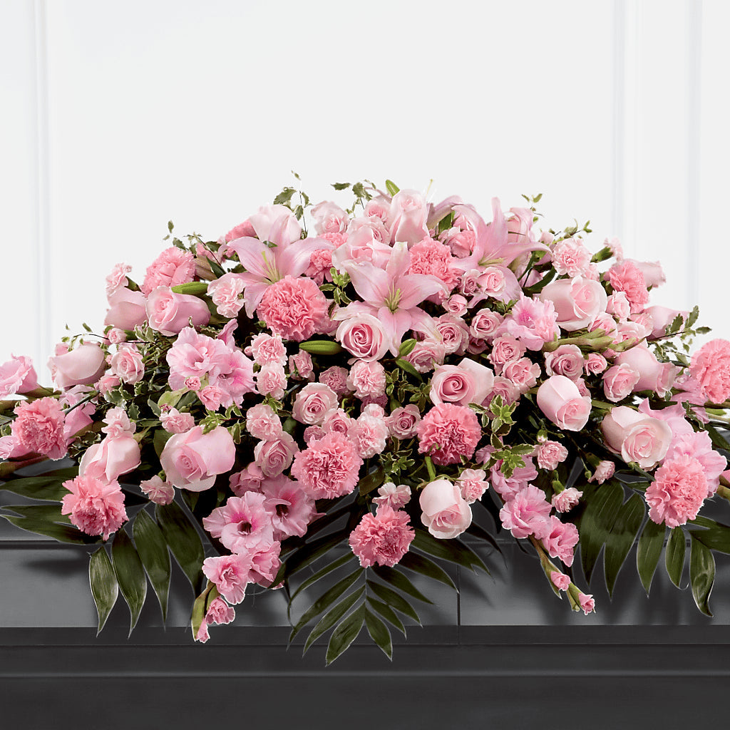 Garden of Comfort Casket Spray (Standard) – BUZ N' BEE FLORIST GIFT & NURSERY, Clinton LA