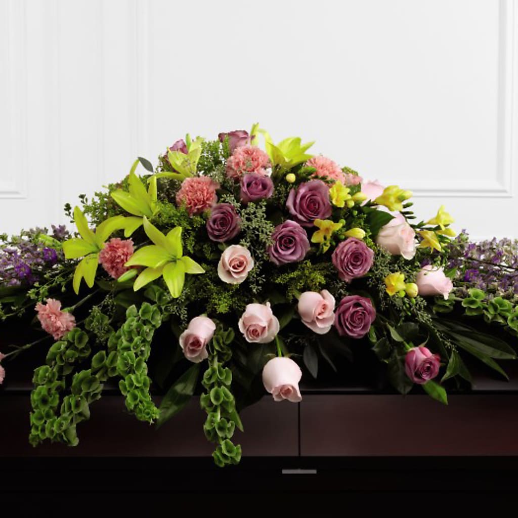 Forever Beloved Casket Spray – BUZ N' BEE FLORIST GIFT & NURSERY, Clinton LA