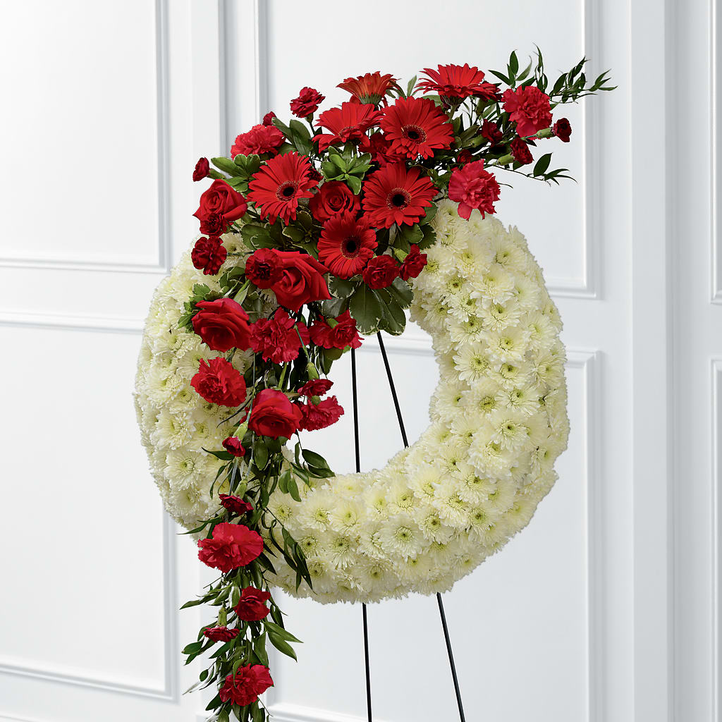 Graceful Tribute Wreath – BUZ N' BEE FLORIST GIFT & NURSERY, Clinton LA