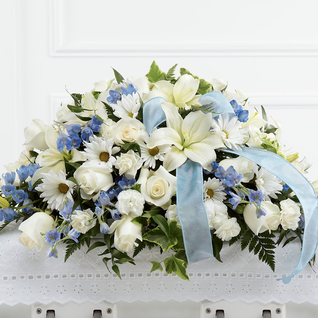 Tender Treasure Casket Spray – BUZ N' BEE FLORIST GIFT & NURSERY, Clinton LA
