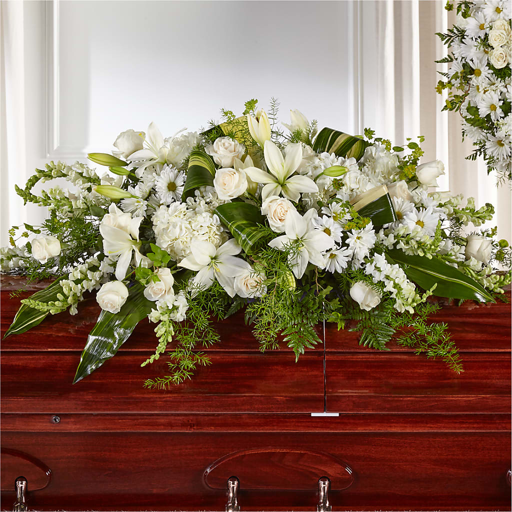 Abundance Casket Spray – BUZ N' BEE FLORIST GIFT & NURSERY, Clinton LA