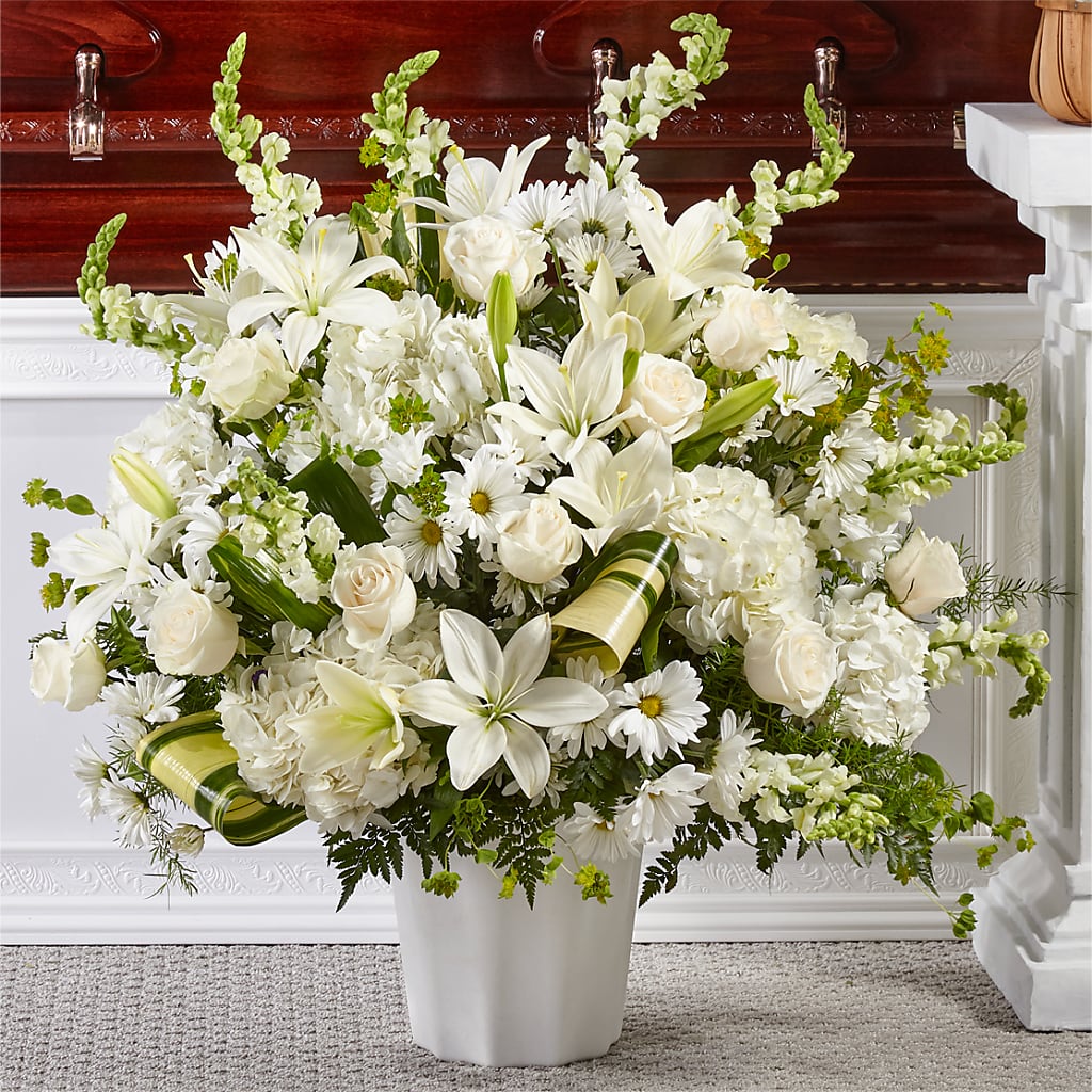 Thoughts of Tranquility Floor Basket – BUZ N' BEE FLORIST GIFT & NURSERY, Clinton LA