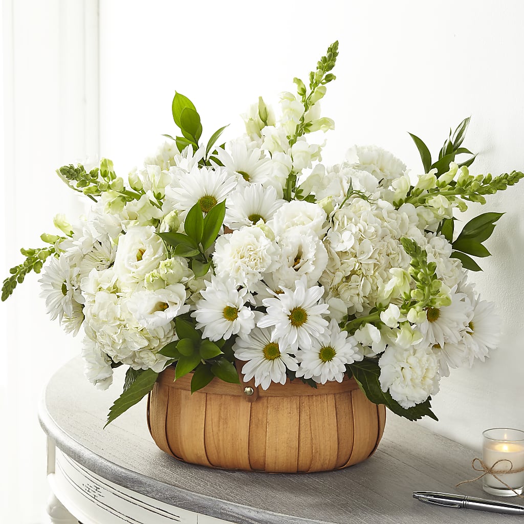 Pure Ivory Basket – BUZ N' BEE FLORIST GIFT & NURSERY, Clinton LA