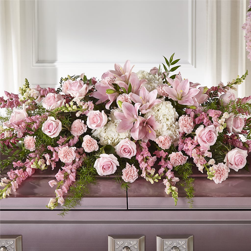 Life & Remembrance Casket Spray – BUZ N' BEE FLORIST GIFT & NURSERY, Clinton LA