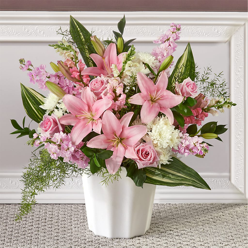 Simply Serene Floor Basket – BUZ N' BEE FLORIST GIFT & NURSERY, Clinton LA