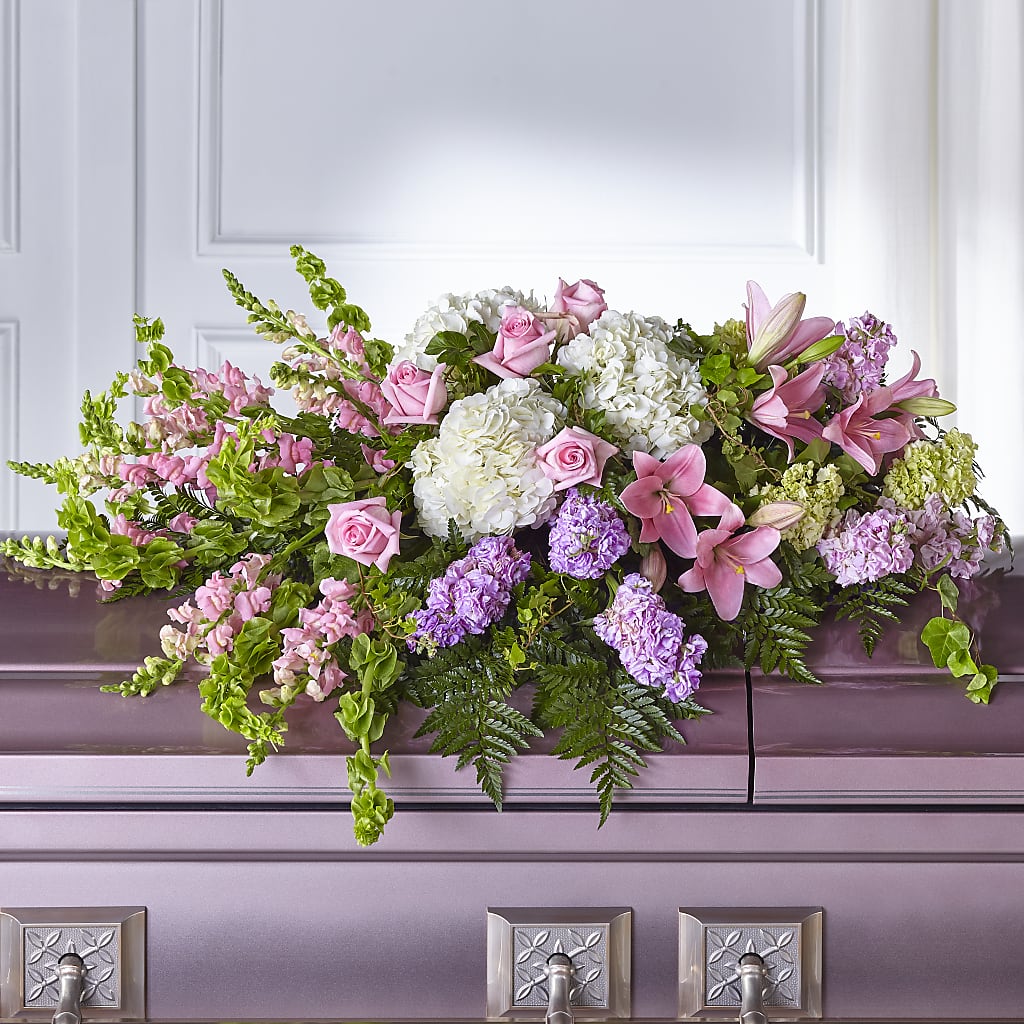 Life's Gratitude Casket Spray – BUZ N' BEE FLORIST GIFT & NURSERY, Clinton LA