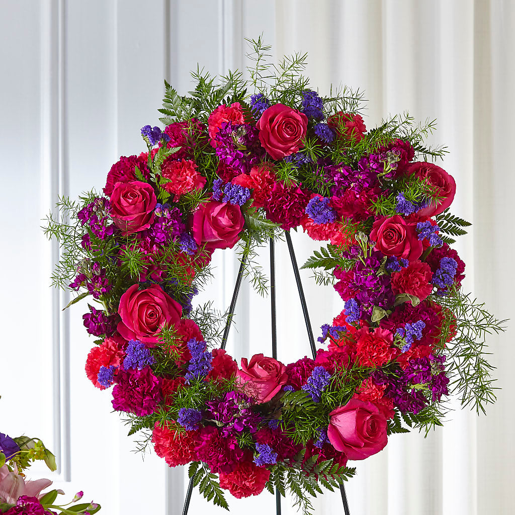 Calming Colors Wreath – BUZ N' BEE FLORIST GIFT & NURSERY, Clinton LA