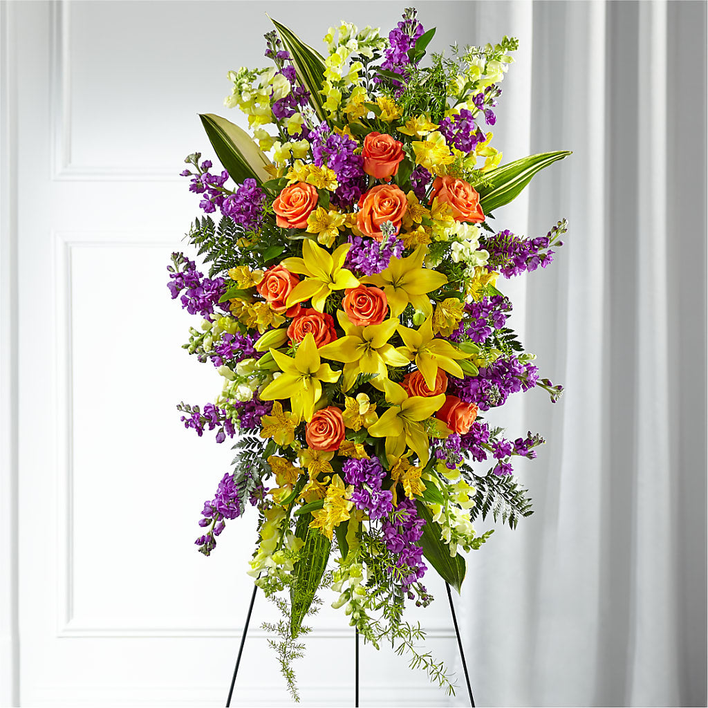 Thoughtful Prayers Standing Spray – BUZ N' BEE FLORIST GIFT & NURSERY, Clinton LA