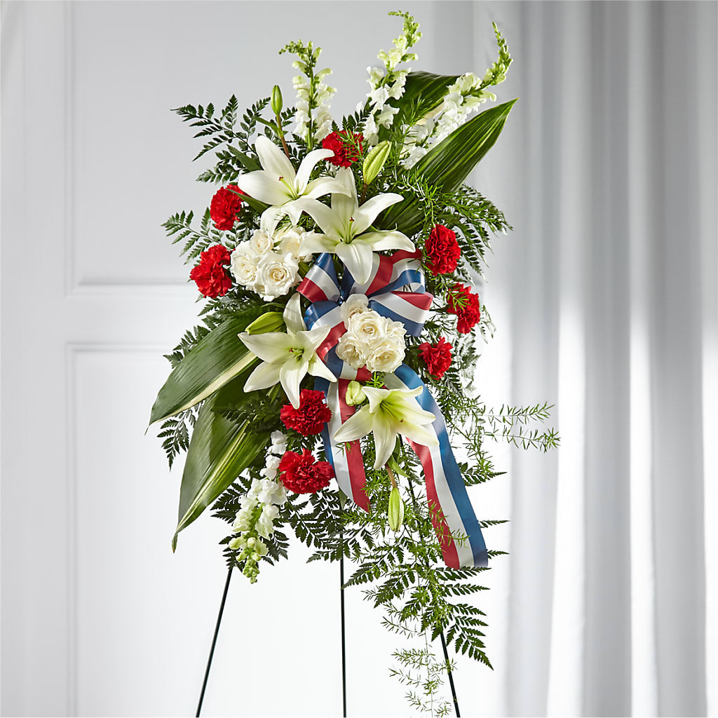 Stars of Life Standing Spray – BUZ N' BEE FLORIST GIFT & NURSERY, Clinton LA