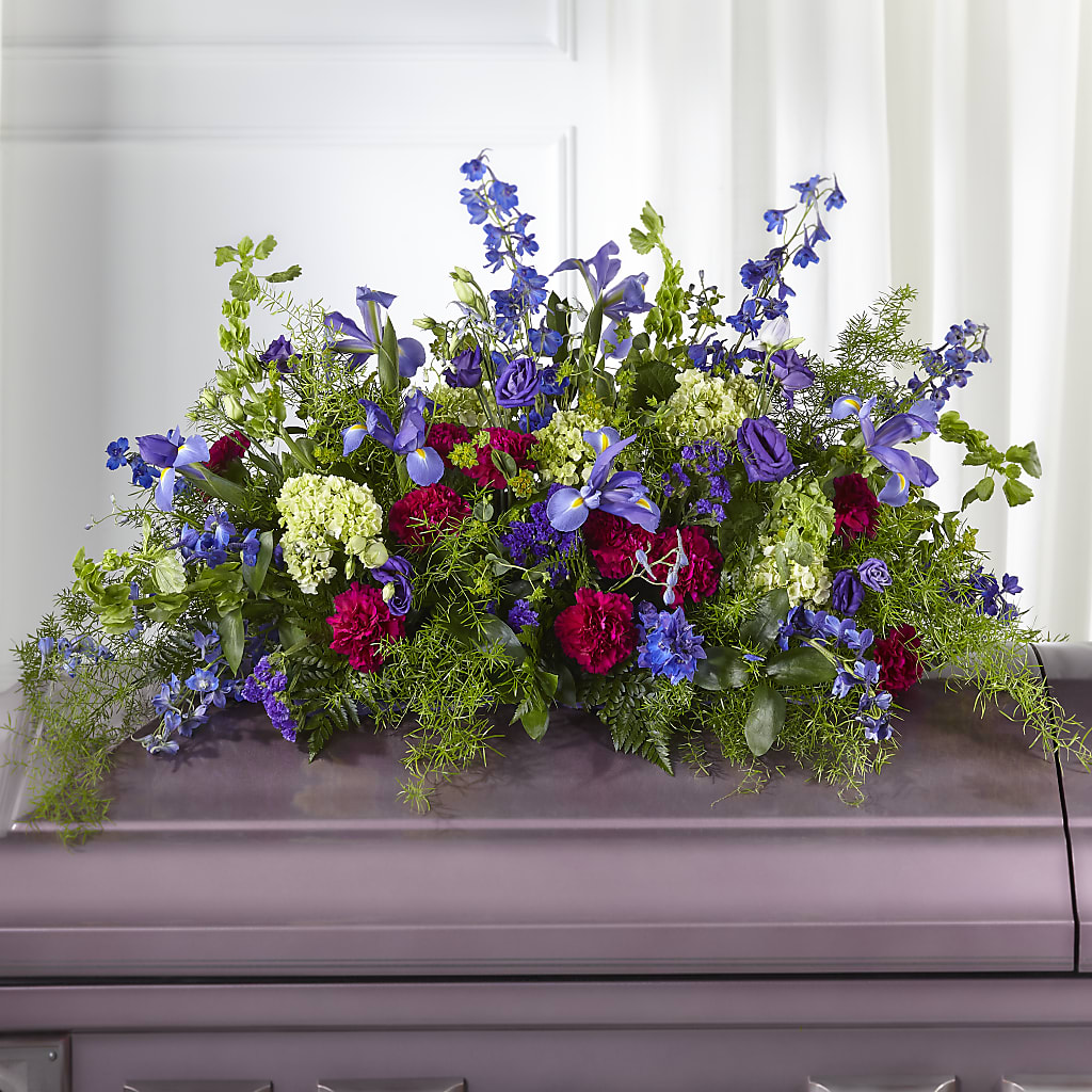 Always Treasured Casket Spray – BUZ N' BEE FLORIST GIFT & NURSERY, Clinton LA