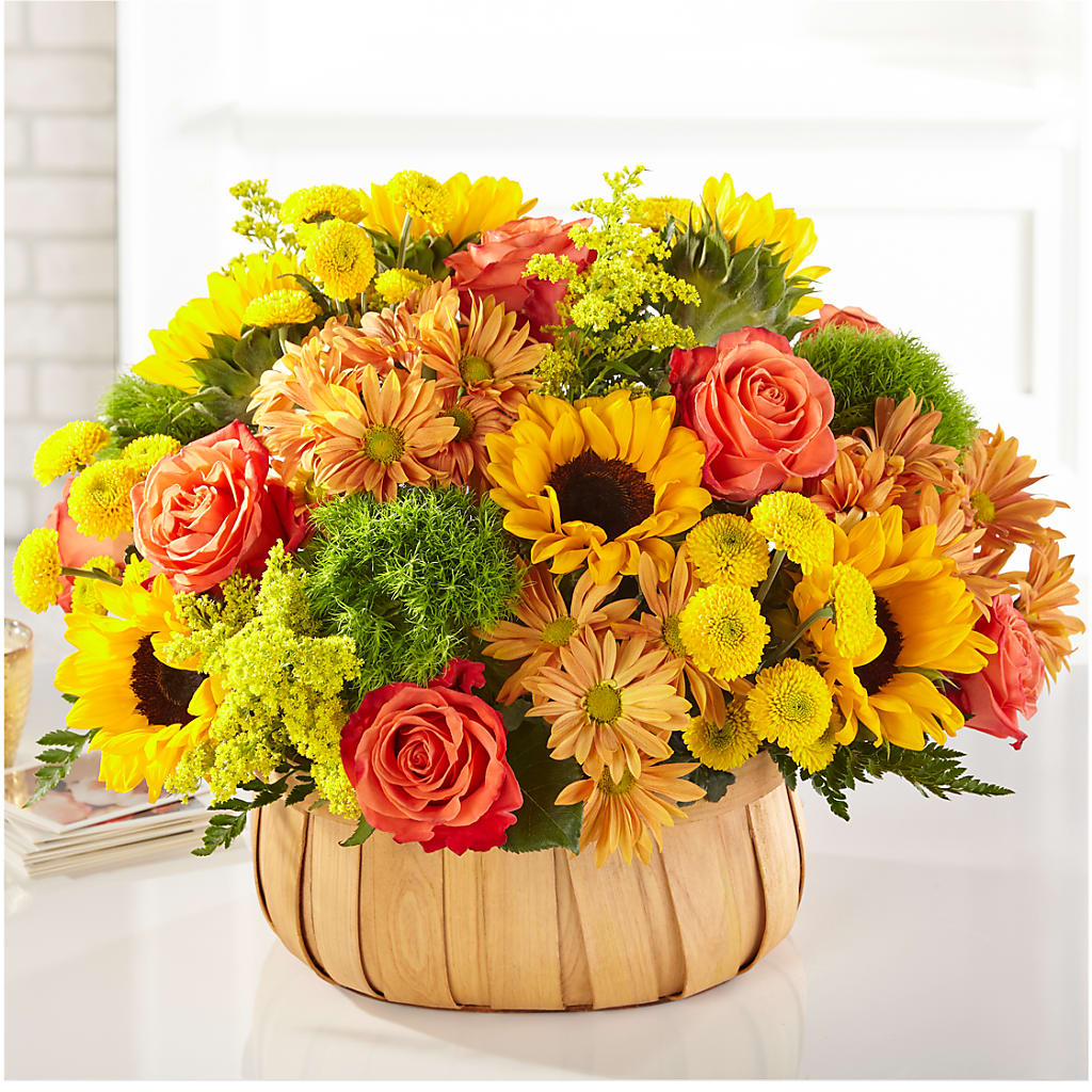 Harvest Sunflower Basket – BUZ N' BEE FLORIST GIFT & NURSERY, Clinton LA