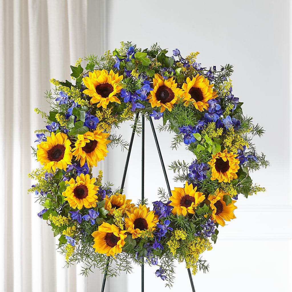 Bright Rays Wreath – BUZ N' BEE FLORIST GIFT & NURSERY, Clinton LA