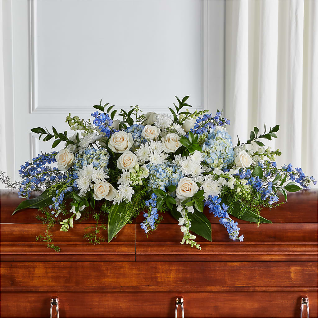 Timeless Essence Casket Spray – BUZ N' BEE FLORIST GIFT & NURSERY, Clinton LA