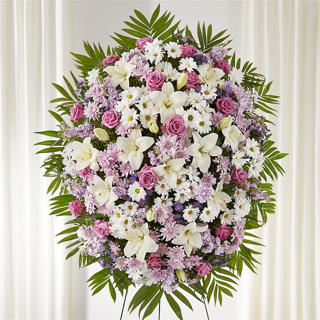 Surrounded by Love Standing Spray – BUZ N' BEE FLORIST GIFT & NURSERY, Clinton LA
