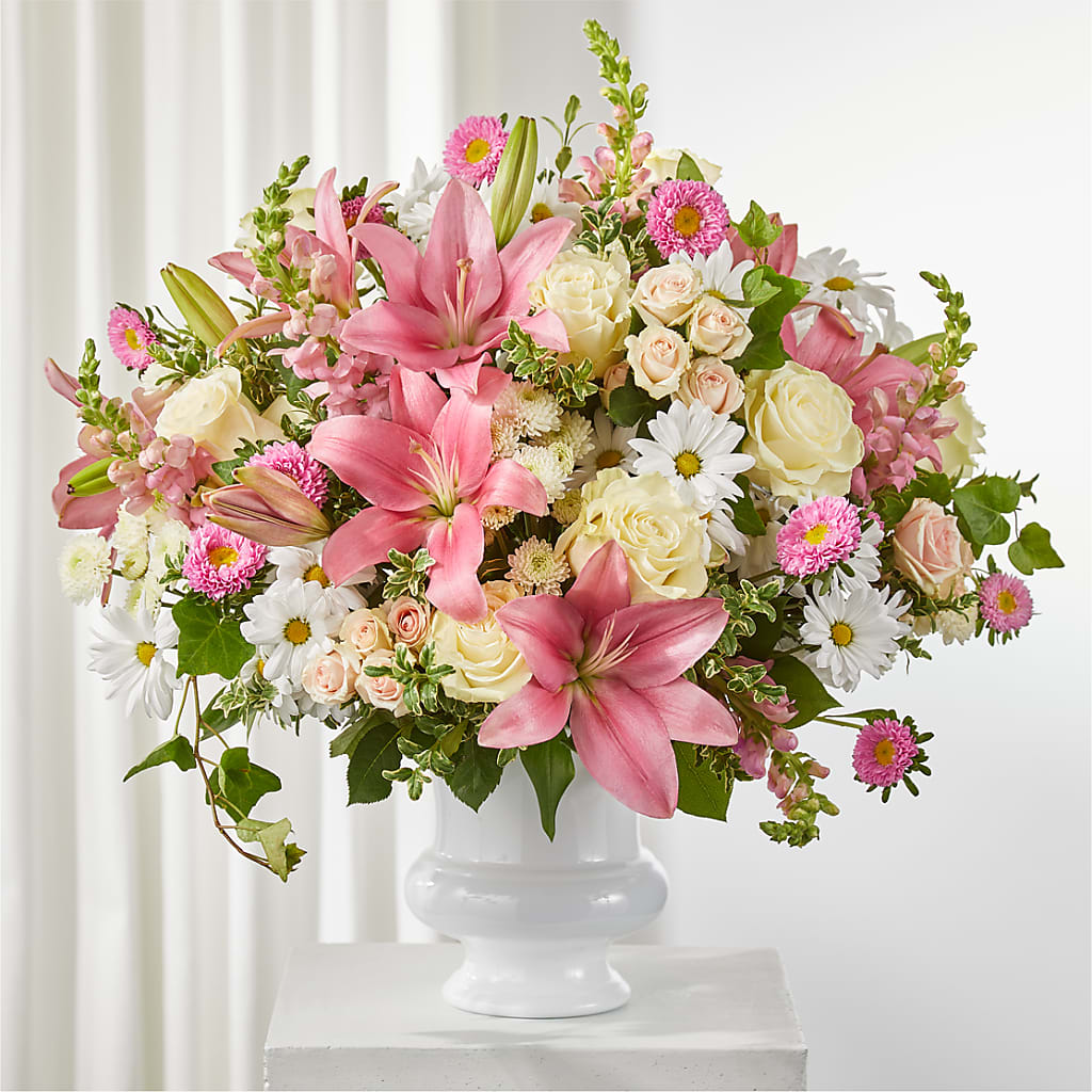 Empathetic Blooms Urn Arrangement – BUZ N' BEE FLORIST GIFT & NURSERY, Clinton LA