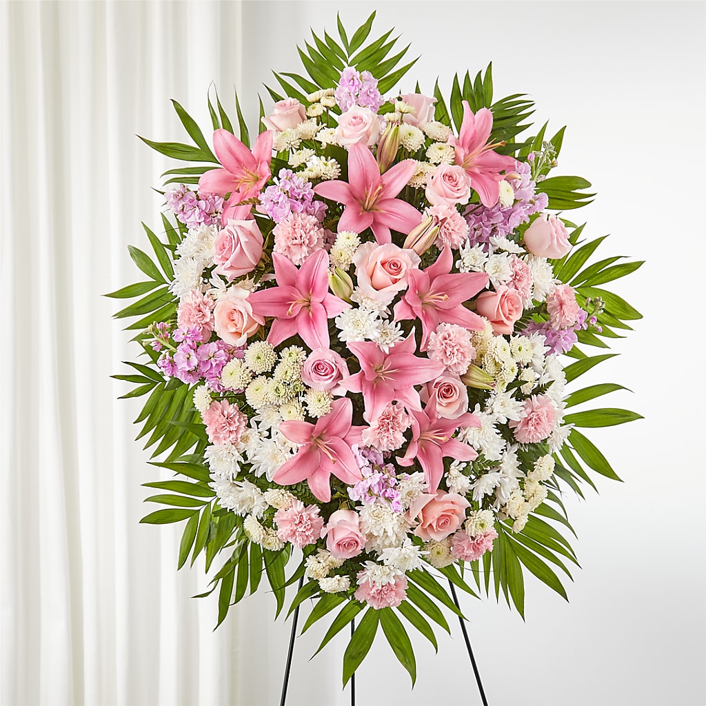 Offering Solace Standing Spray – BUZ N' BEE FLORIST GIFT & NURSERY, Clinton LA