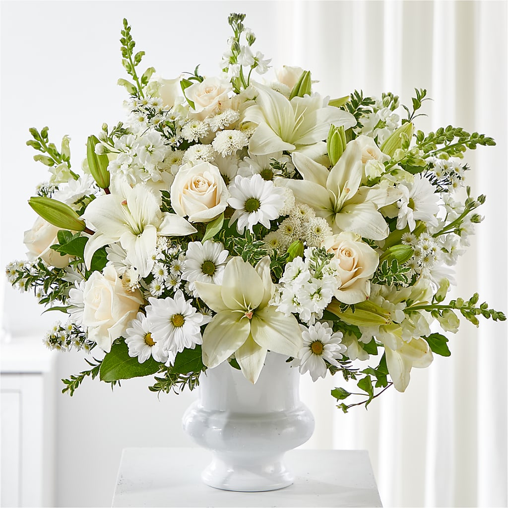 Uplifting Urn Arrangement – BUZ N' BEE FLORIST GIFT & NURSERY, Clinton LA