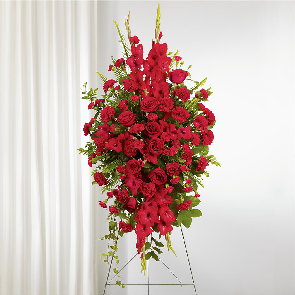 From the Heart Standing Spray – BUZ N' BEE FLORIST GIFT & NURSERY, Clinton LA