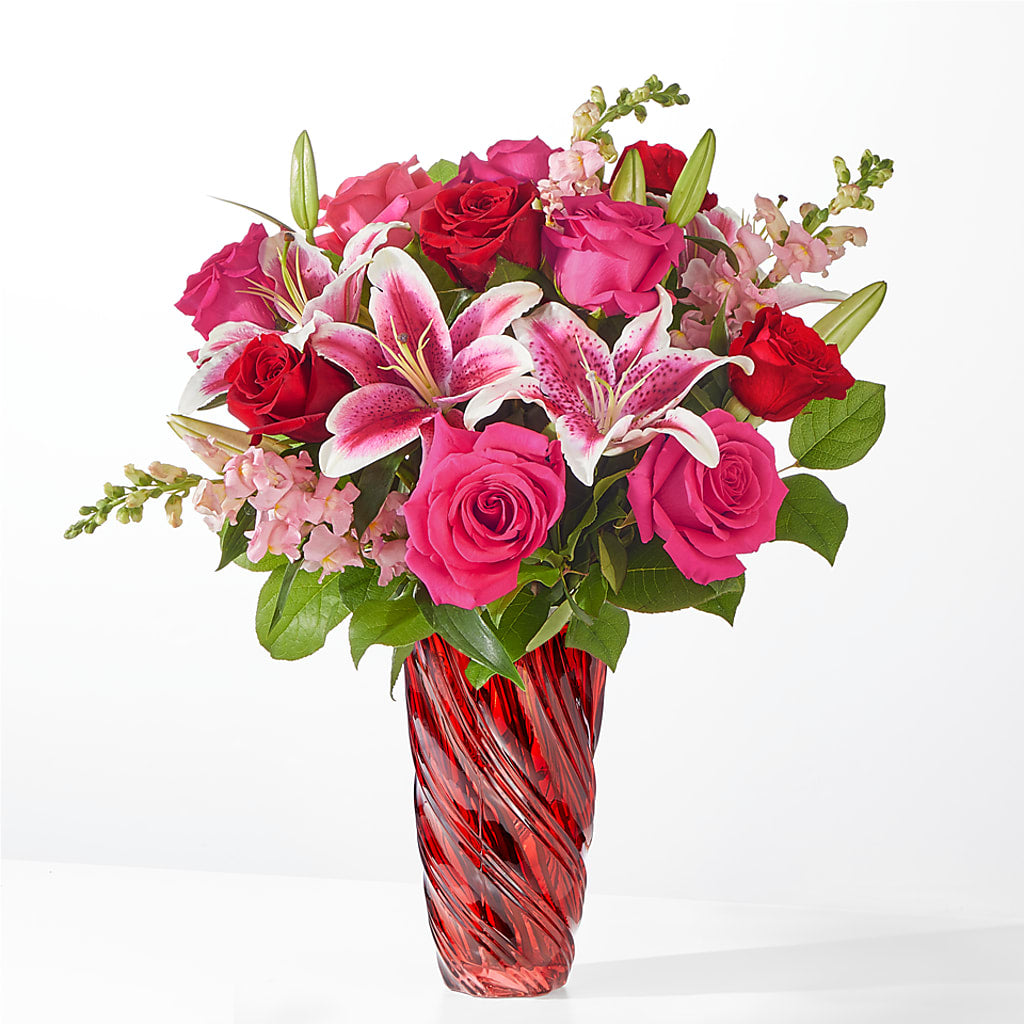 Always You Bouquet with Luxe Swirl Vase – BUZ N' BEE FLORIST GIFT & NURSERY, Clinton LA