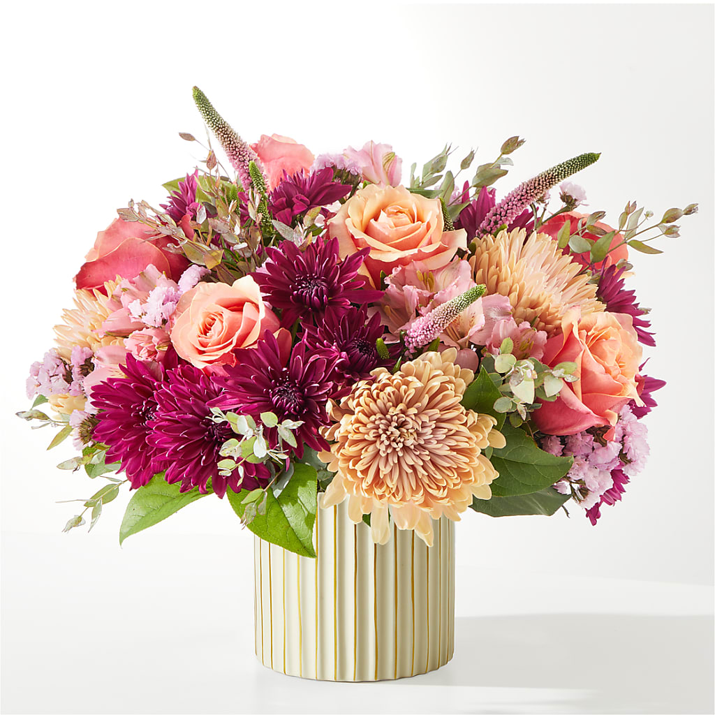 Berry Cobbler Bouquet with Ivory Vase – BUZ N' BEE FLORIST GIFT & NURSERY, Clinton LA