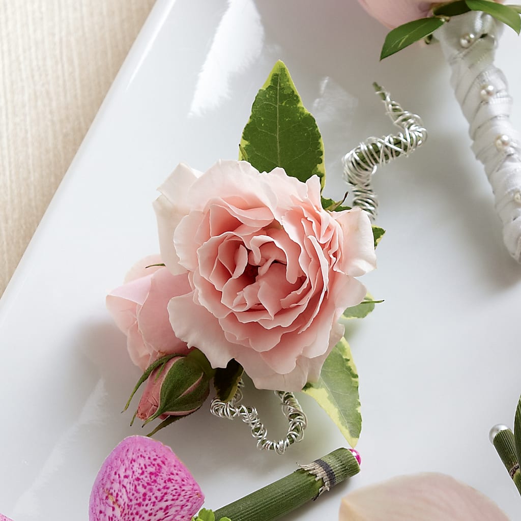 Pink Spray Rose Boutonniere – BUZ N' BEE FLORIST GIFT & NURSERY, Clinton LA