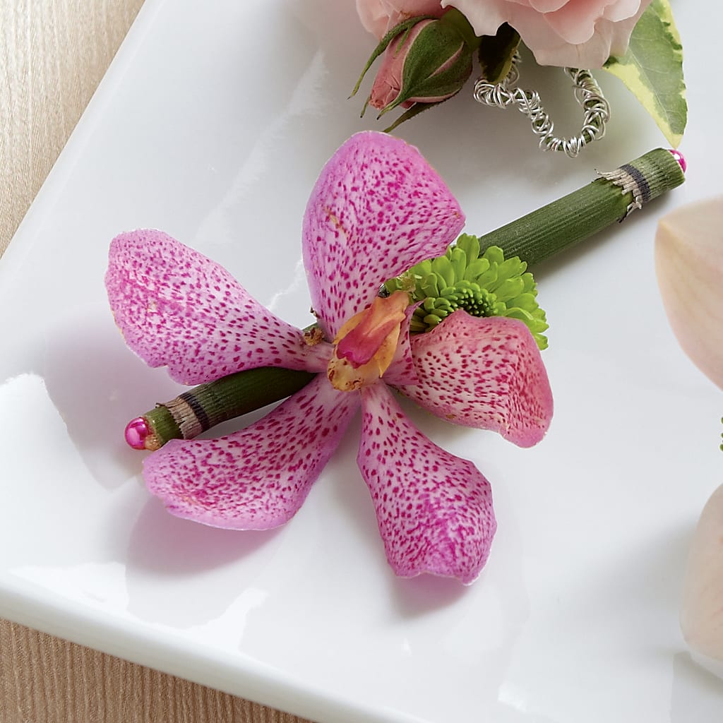 Pink Mokara Boutonniere – BUZ N' BEE FLORIST GIFT & NURSERY, Clinton LA