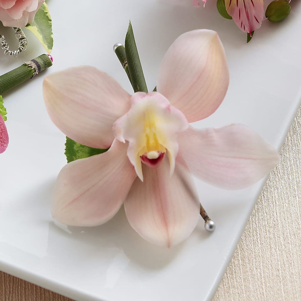 Pink Cymbidium Boutonniere – BUZ N' BEE FLORIST GIFT & NURSERY, Clinton LA