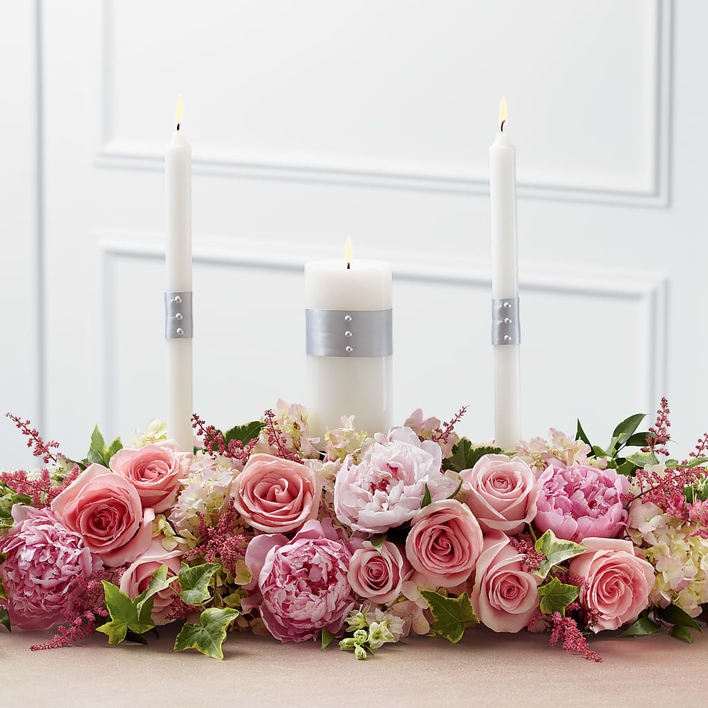 Worldwide Romance Unity Candle Arrangement – BUZ N' BEE FLORIST GIFT & NURSERY, Clinton LA