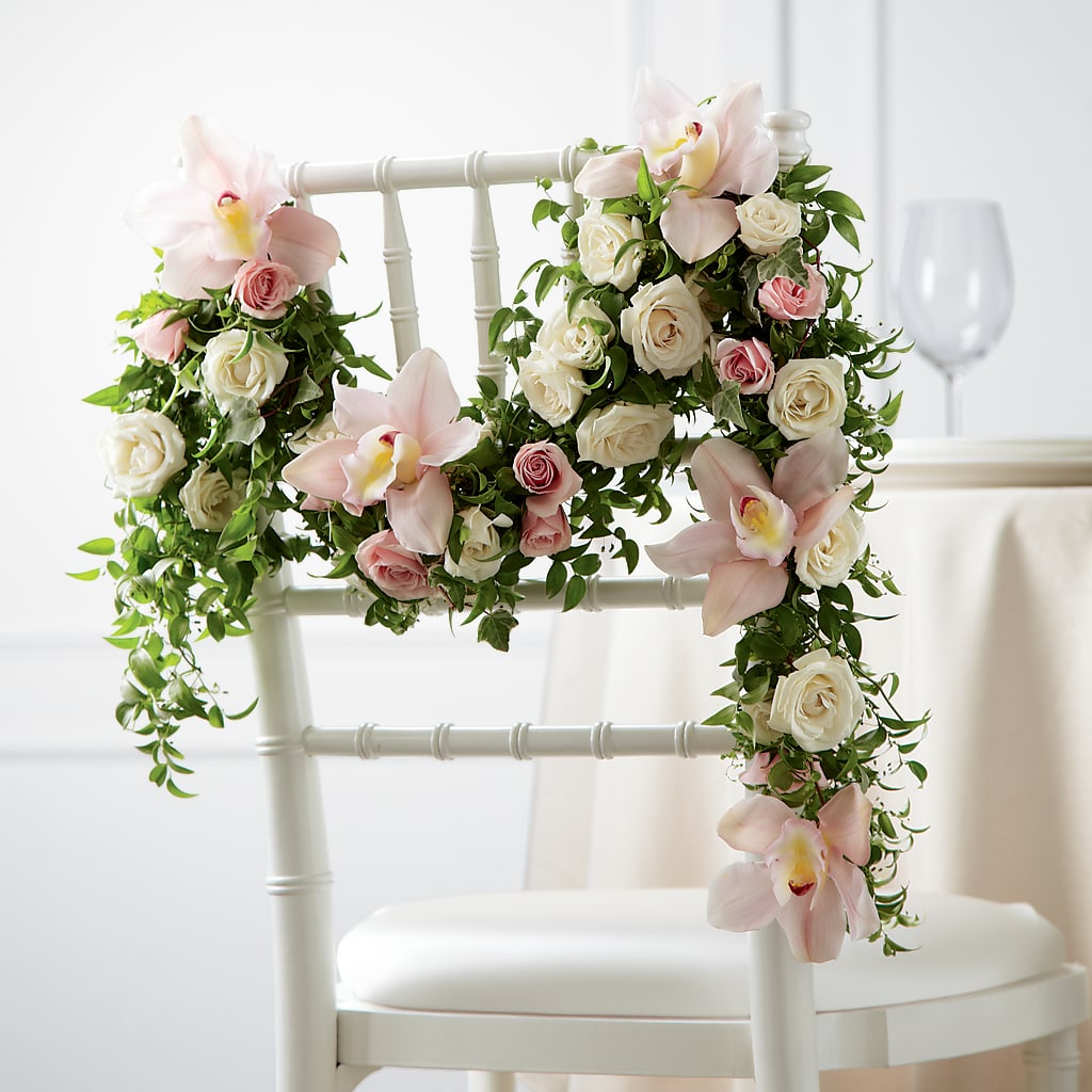 Orchid Rose Chair Décor – BUZ N' BEE FLORIST GIFT & NURSERY, Clinton LA