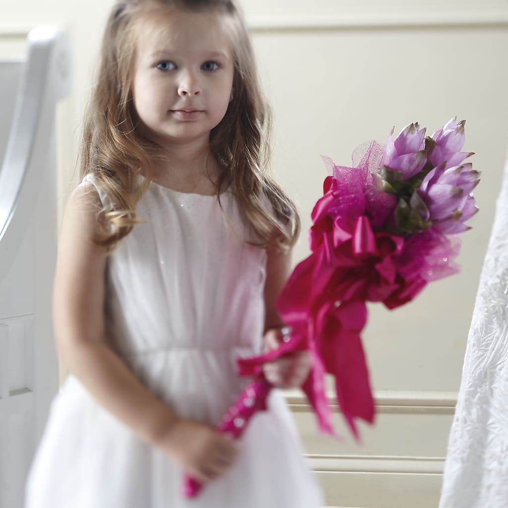 Sparkle Pink Flower Girl Bouquet – BUZ N' BEE FLORIST GIFT & NURSERY, Clinton LA