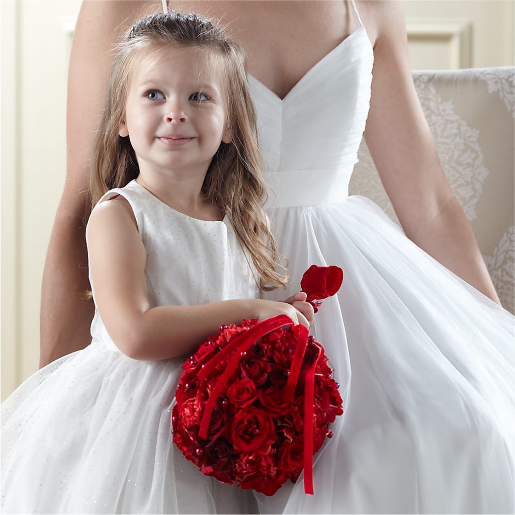 Pure at Heart Flower Girl Arrangement – BUZ N' BEE FLORIST GIFT & NURSERY, Clinton LA