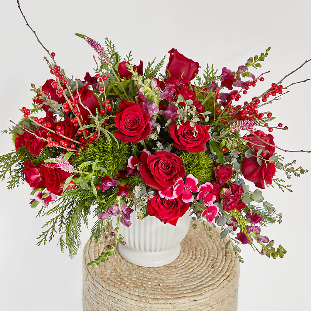 Big Red Bow Bouquet – BUZ N' BEE FLORIST GIFT & NURSERY, Clinton LA
