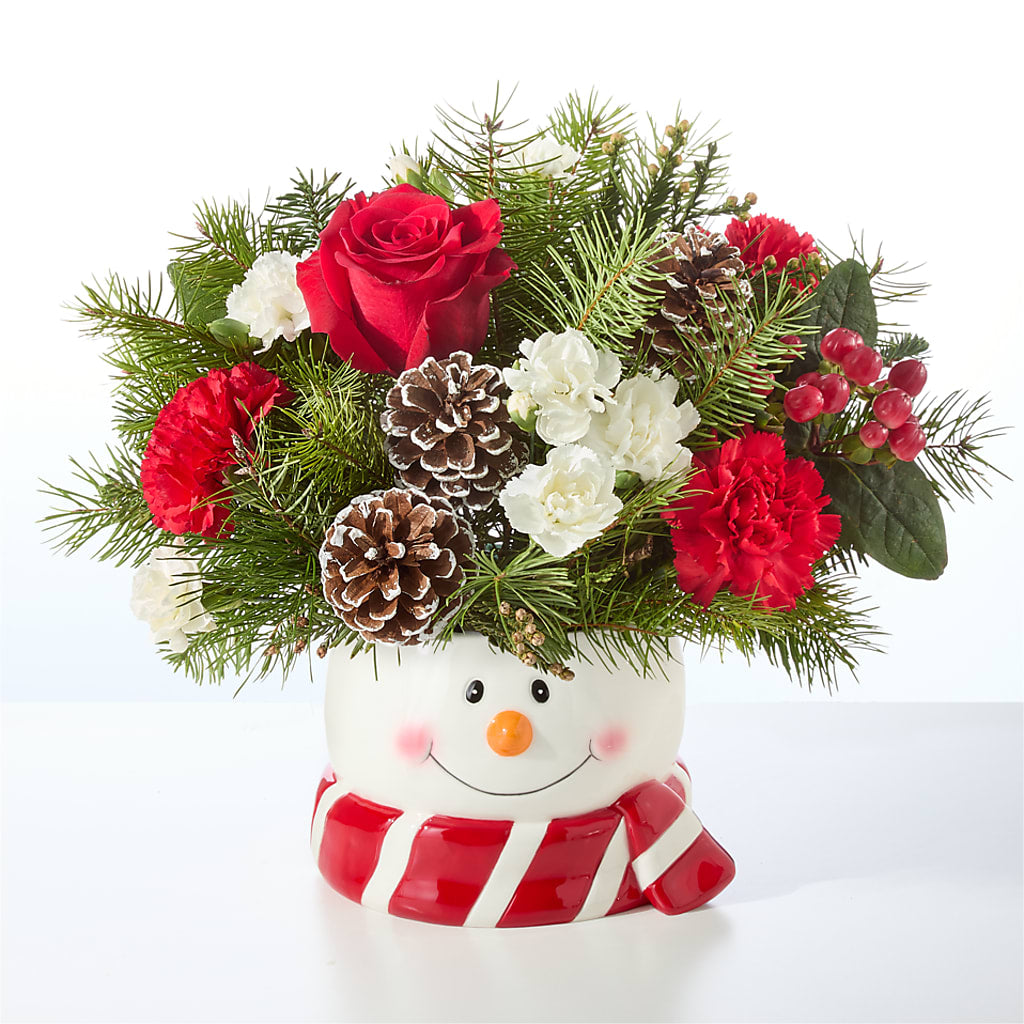 Jolly Snowman Bouquet – BUZ N' BEE FLORIST GIFT & NURSERY, Clinton LA