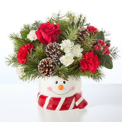 Jolly Snowman Bouquet – BUZ N' BEE FLORIST GIFT & NURSERY, Clinton LA