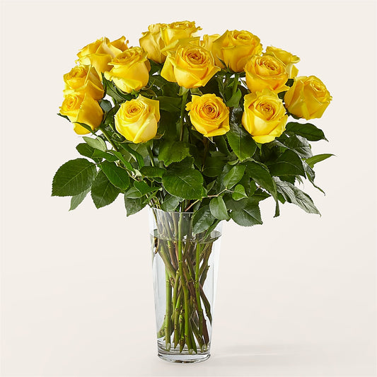 Long Stem Yellow Rose Bouquet – BUZ N' BEE FLORIST GIFT & NURSERY, Clinton LA