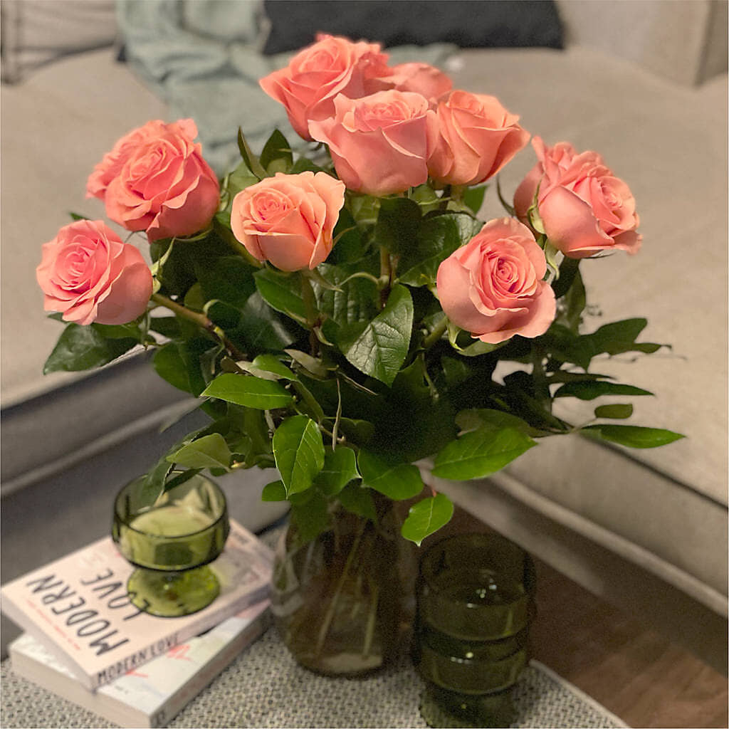 Long Stem Pink Rose Bouquet – BUZ N' BEE FLORIST GIFT & NURSERY, Clinton LA