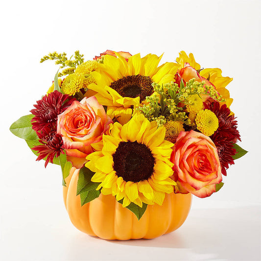 Golden Gourd Pumpkin Bouquet – BUZ N' BEE FLORIST GIFT & NURSERY, Clinton LA