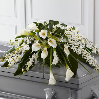 Angel Wings Casket Spray – BUZ N' BEE FLORIST GIFT & NURSERY, Clinton LA