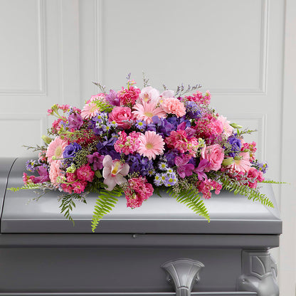 Glorious Garden Casket Spray – BUZ N' BEE FLORIST GIFT & NURSERY, Clinton LA