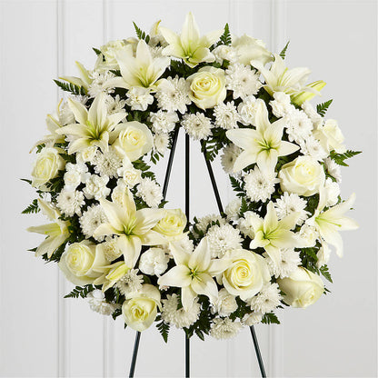 Treasured Tribute Wreath – BUZ N' BEE FLORIST GIFT & NURSERY, Clinton LA