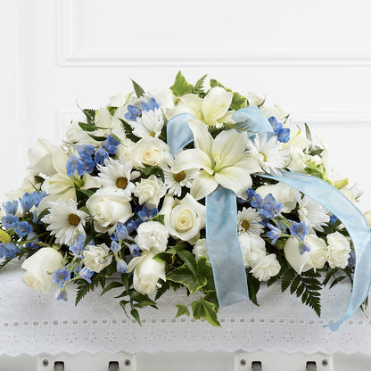 Tender Treasure Casket Spray – BUZ N' BEE FLORIST GIFT & NURSERY, Clinton LA