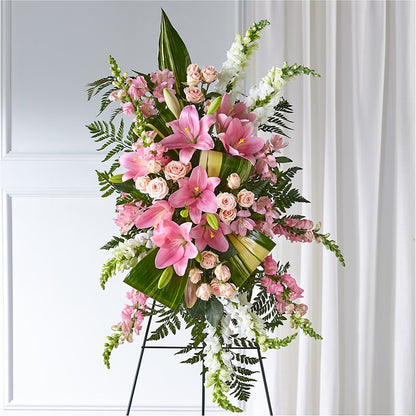 Elegant Embrace Standing Spray – BUZ N' BEE FLORIST GIFT & NURSERY, Clinton LA